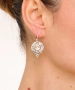Kiraz White Crystal Stoned Silver Plated Earring