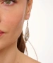 Kiraz White Crystal Stoned Silver Plated Earring