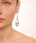 Kiraz White Crystal Stoned Silver Plated Earring