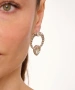 Kiraz White Crystal Stoned Silver Plated Earring
