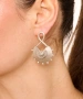 Kiraz White Crystal Stoned Silver Plated Earring