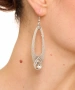 Kiraz White Crystal Stoned Silver Plated Earring