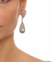 Kiraz White Crystal Stoned Silver Plated Earring