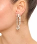 Kiraz White Crystal Stoned Silver Plated Earring