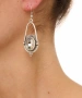 Kiraz White Crystal Stoned Silver Plated Earring