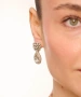 Kiraz White Crystal Stoned Silver Plated Earring
