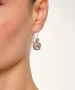 Kiraz White Crystal Stoned Silver Plated Earring