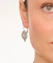 Kiraz White Crystal Stoned Silver Plated Earring