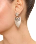 Kiraz White Crystal Stoned Silver Plated Earring