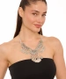 Kiraz White Crystal Stoned Silver Plated Necklace