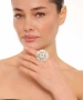 Kiraz White Crystal Stoned Silver Plated Ring