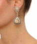 Kiraz Yellow Crystal Stoned Silver Plated Earring