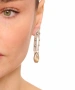 Kiraz Yellow Crystal Stoned Silver Plated Earring