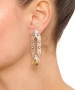 Kiraz Yellow Crystal Stoned Silver Plated Earring
