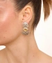 Kiraz Yellow Crystal Stoned Silver Plated Earring