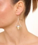 Kiraz Yellow Crystal Stoned Silver Plated Earring