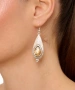 Kiraz Yellow Crystal Stoned Silver Plated Earring