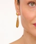 Kiraz Yellow Enameld Gold Plated Earring