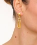 Kiraz Yellow Enameld Gold Plated Earring