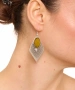 Kiraz Yellow Enameld Silver Plated Earring