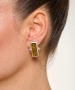 Kiraz Yellow Enameld Silver Plated Earring