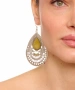 Kiraz Yellow Enameld Silver Plated Earring