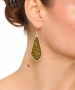 Kiraz Yellow Enameld Silver Plated Earring