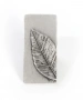 Leaf Patterned Rectangular Large Ring