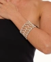 Kiraz Elastic Silver Plated Bracelet