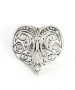 Tribal Patterned Heart Ring