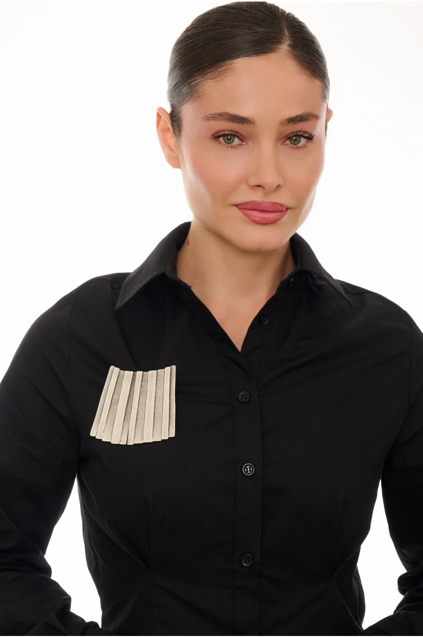 Kiraz Silver Plated Brooch