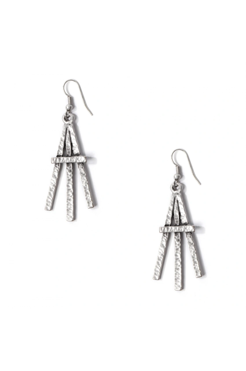 Hammered Bar Earring