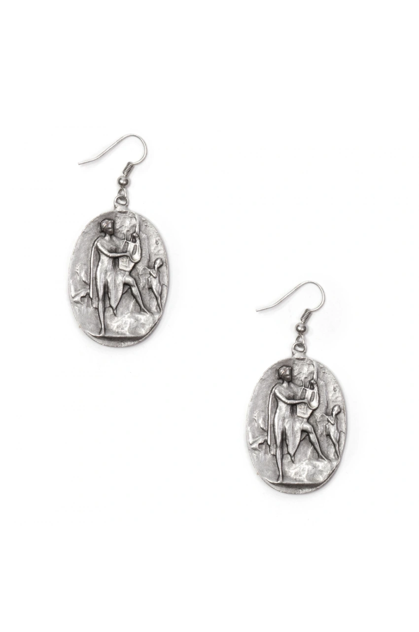 Antique Embroidered Earrings