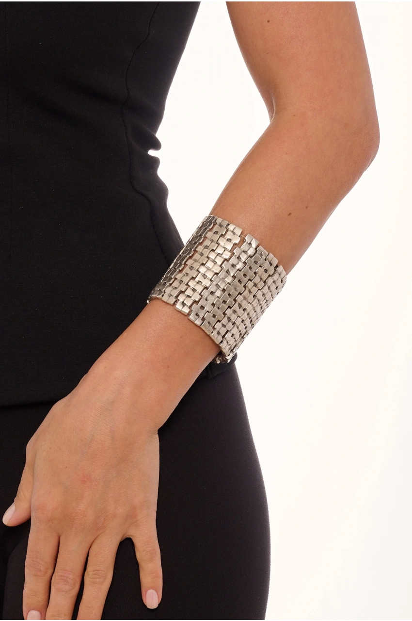 Kiraz Elastic Silver Plated Bracelet