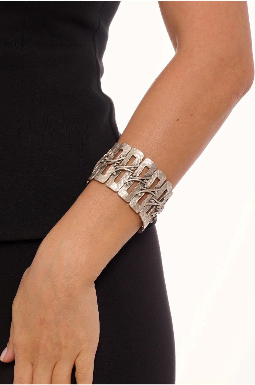 Kiraz Elastic Silver Plated Bracelet