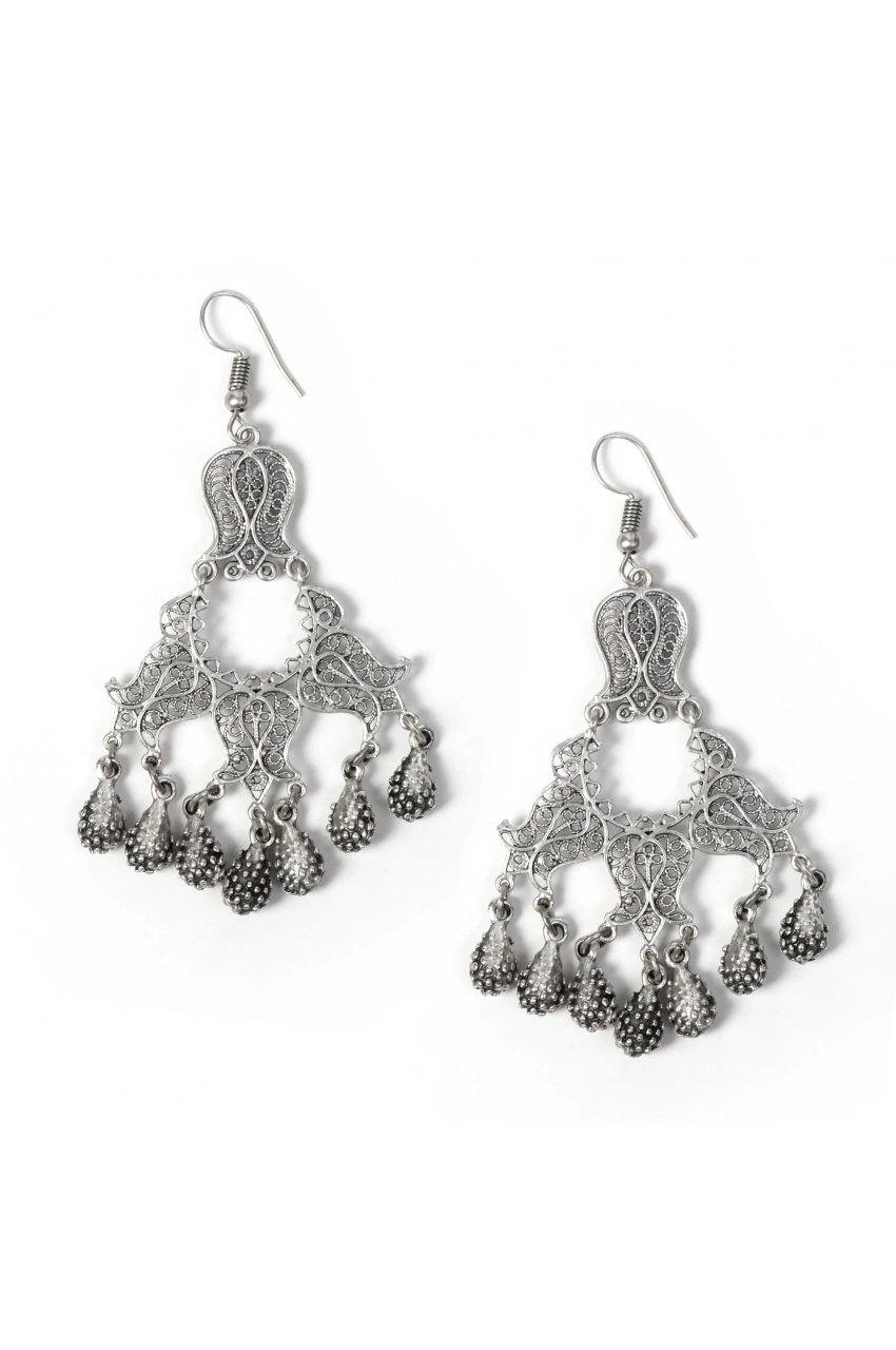 Drop Tassel Tulip Earrings