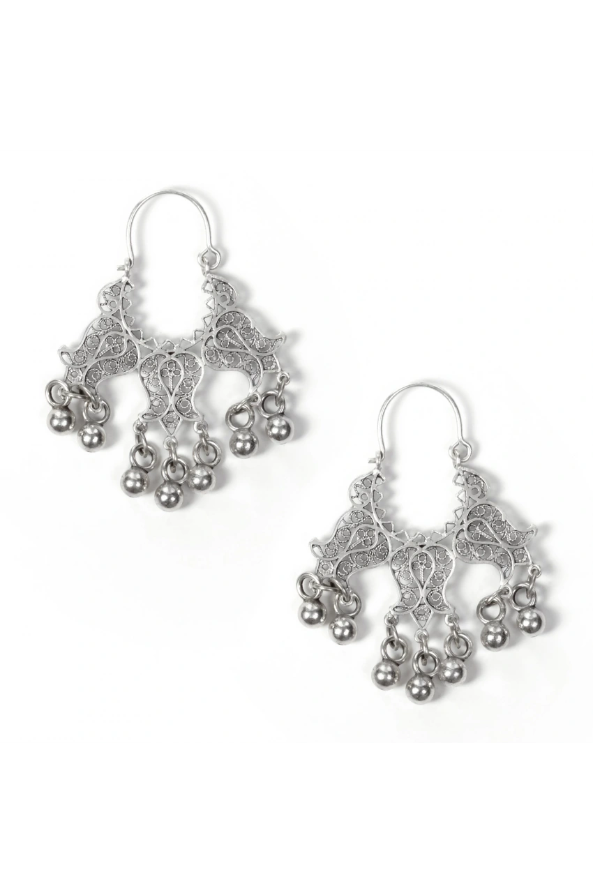 Beaded Tassel Tulip Earrings