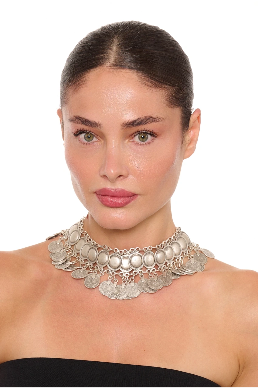 Kiraz Bohem Silver Plated Necklace