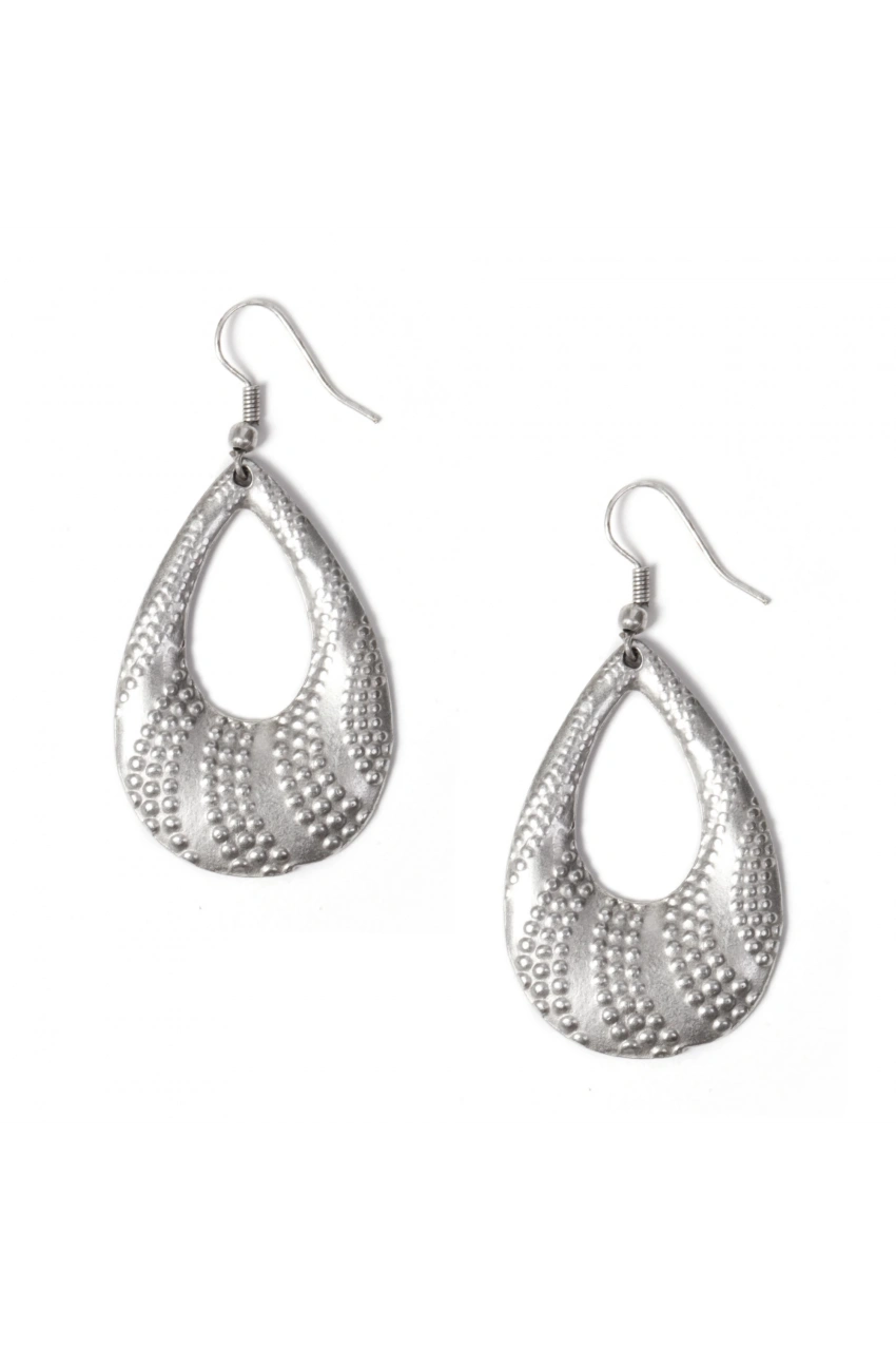Dot Pattern Drop Earrings