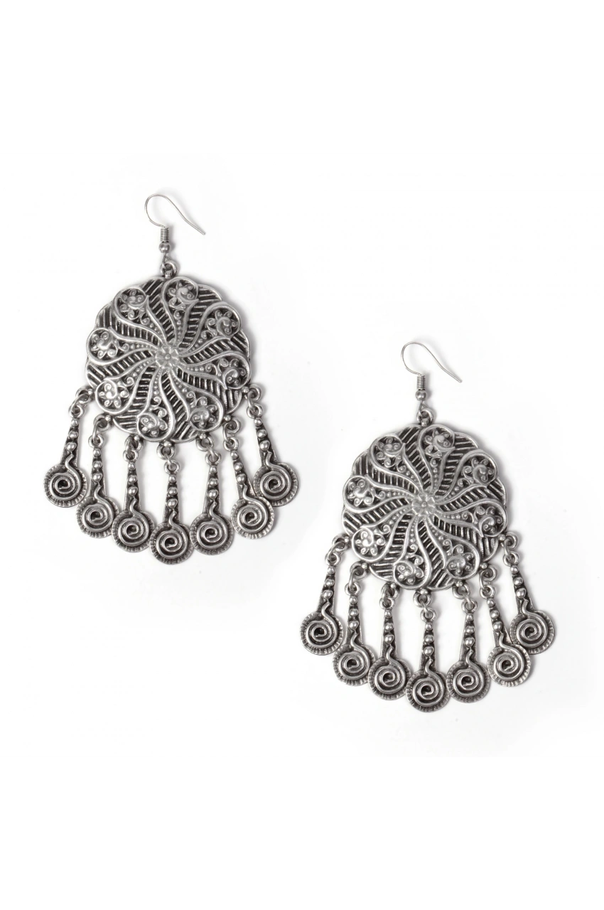 Swirl Tassel Earrings