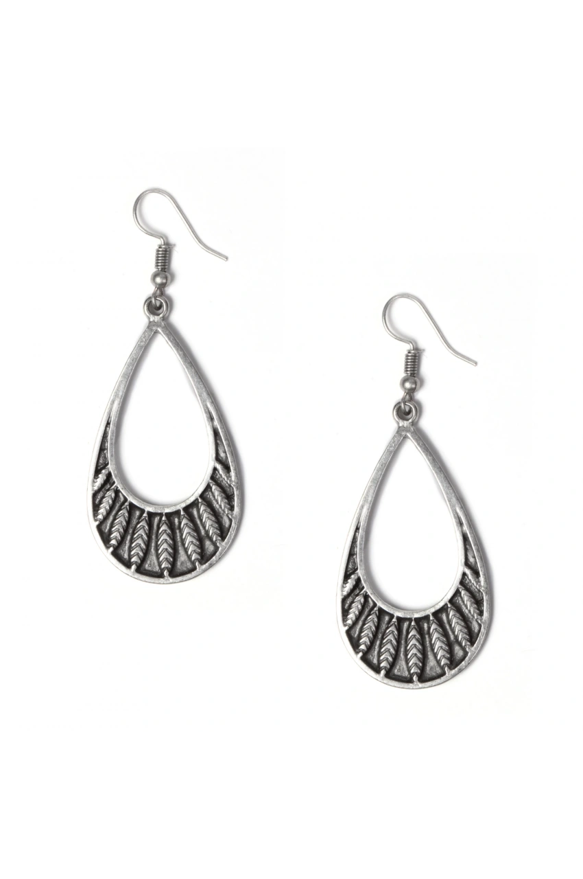Embossed Drop Earrings