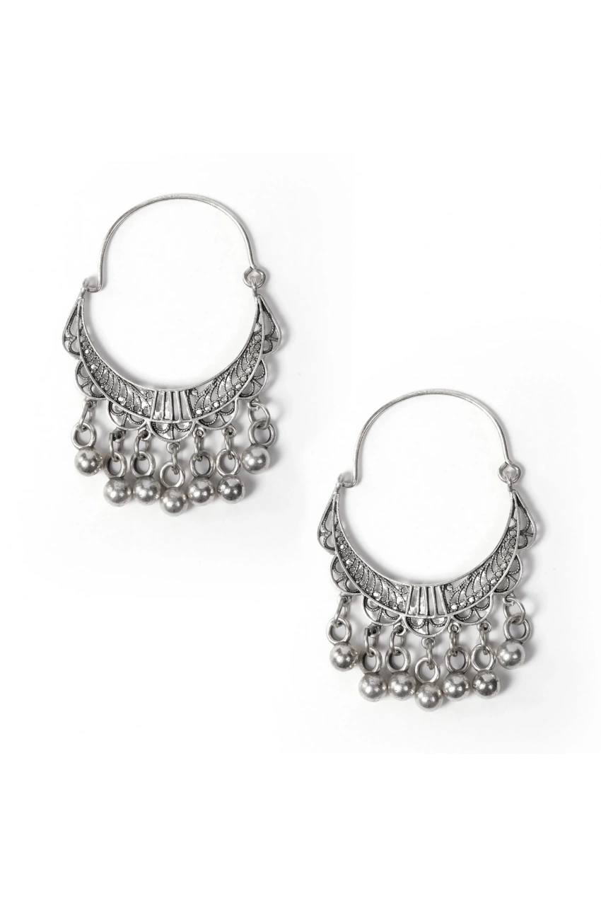 Ethnic Beaded Fringe Earrings