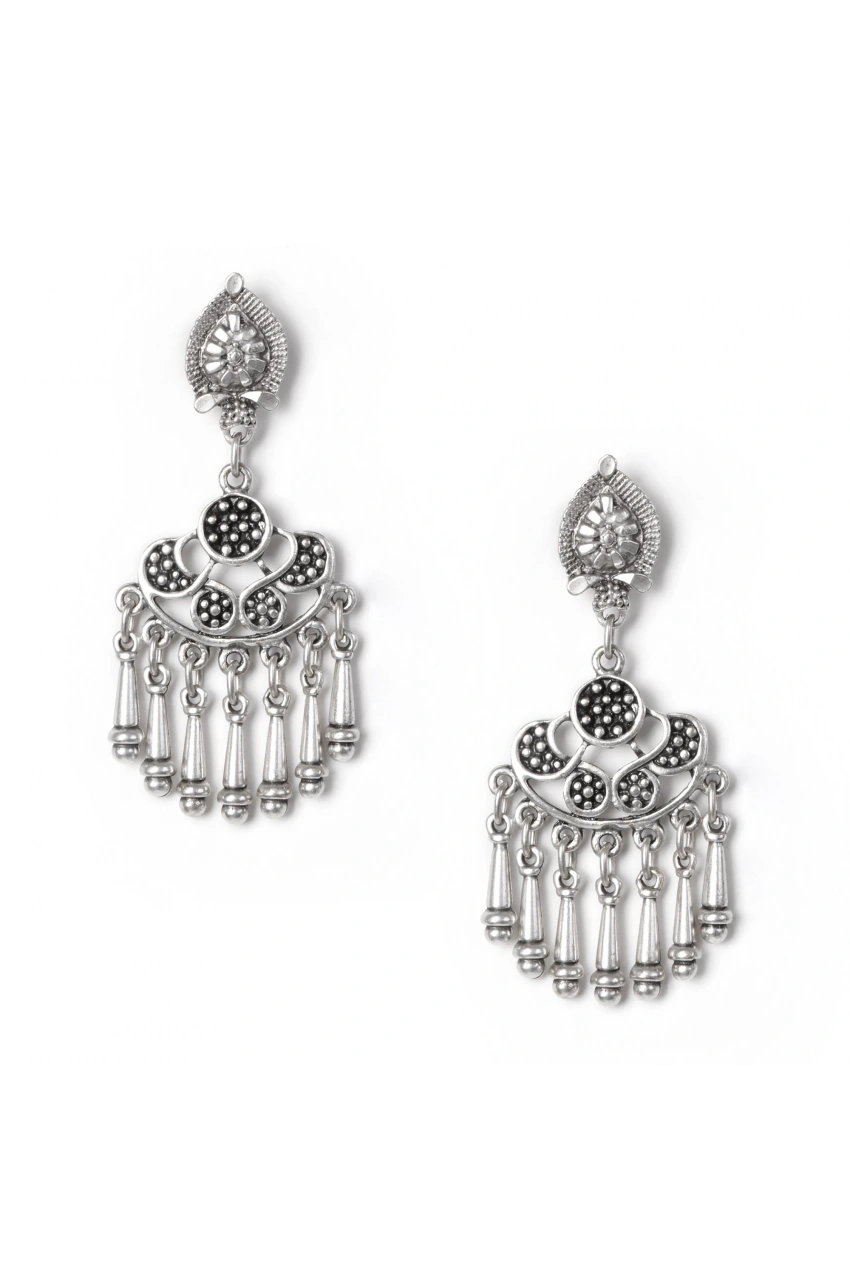 Ethnic Stick Fringed Earrings