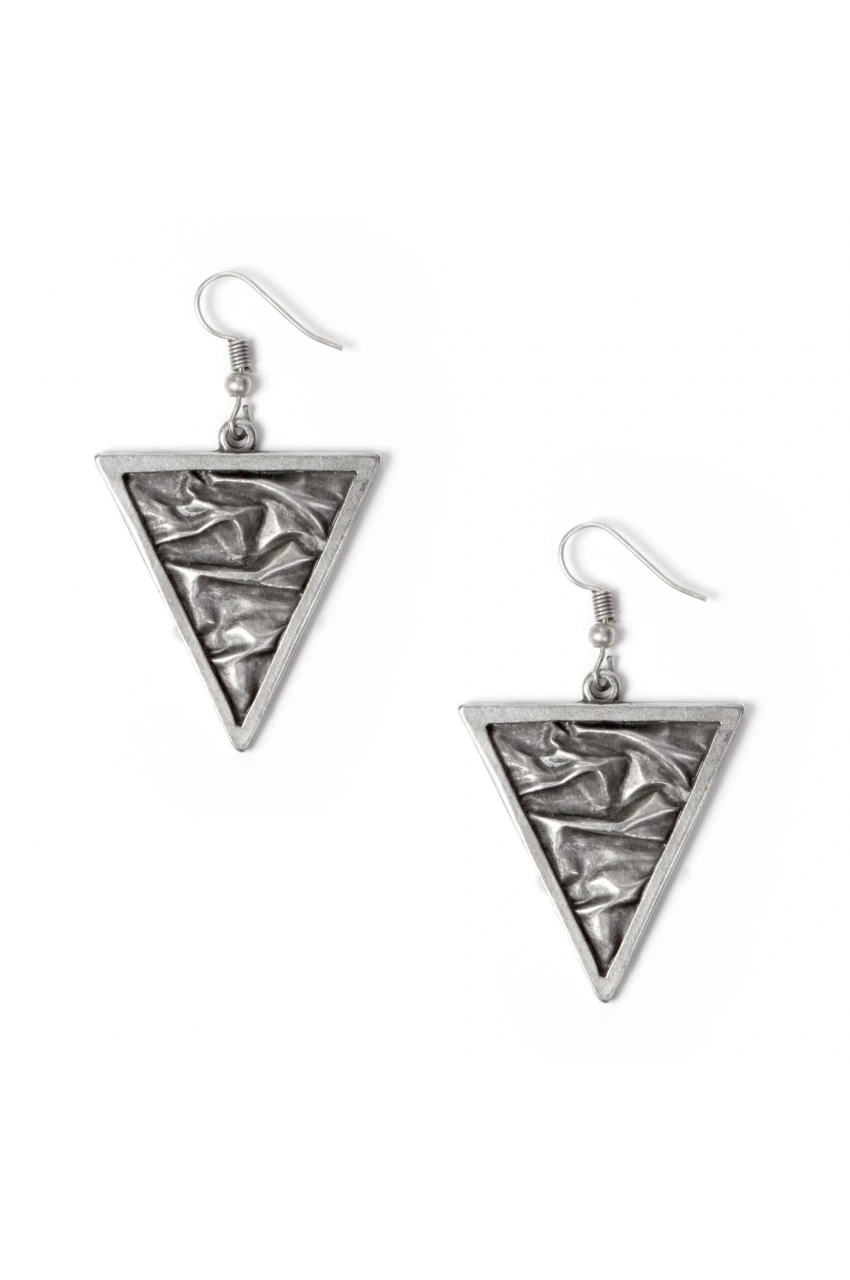 Fabric Pattern Triangle Earing