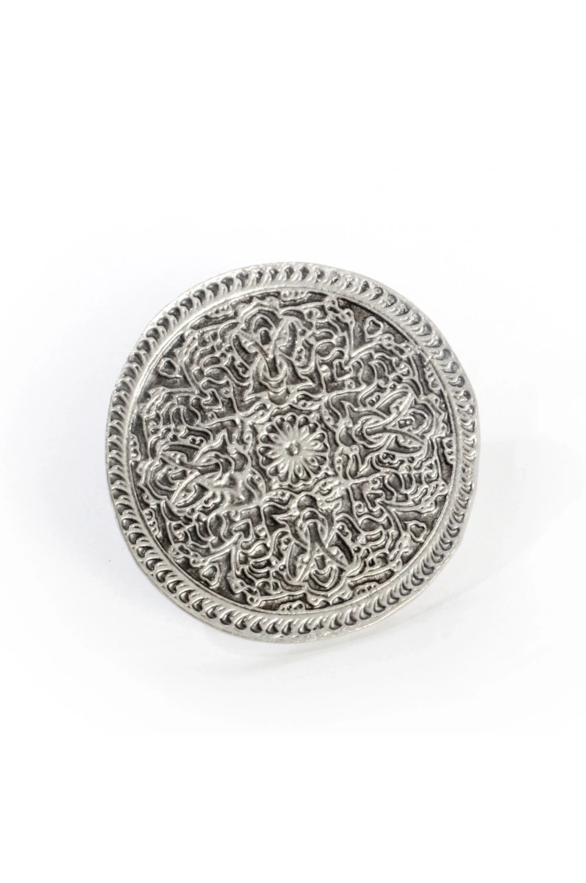 Flower Pattern Large Ring