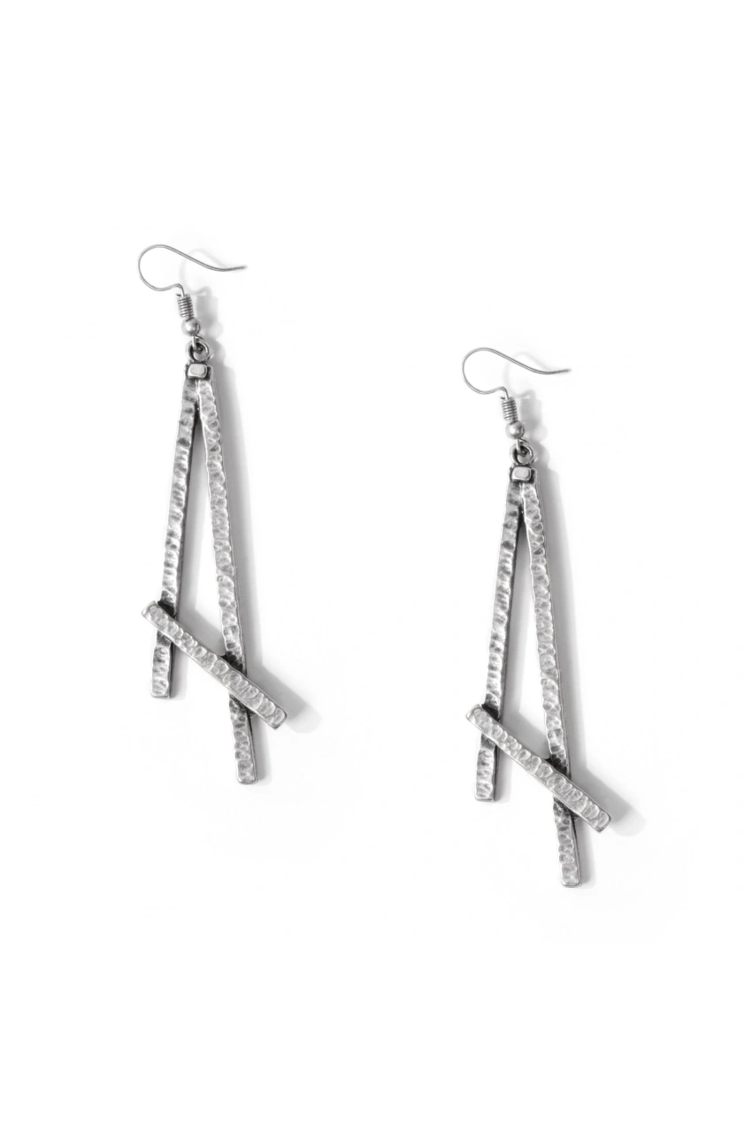 Hammered Bar Earring