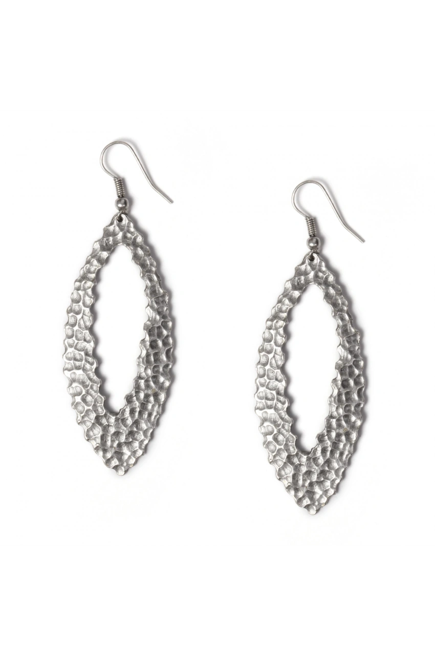 Hammered Drop Earrings