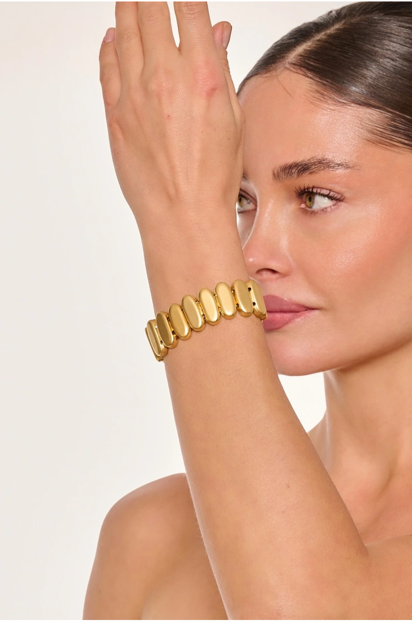 Kiraz Elastic Gold Plated Bracelet