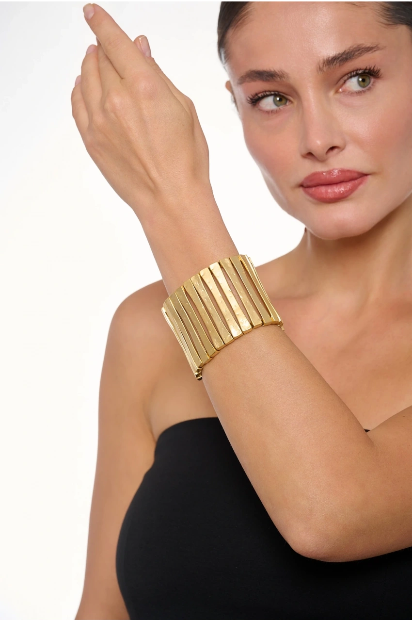 Kiraz Gold Plated Elastic Bracelet