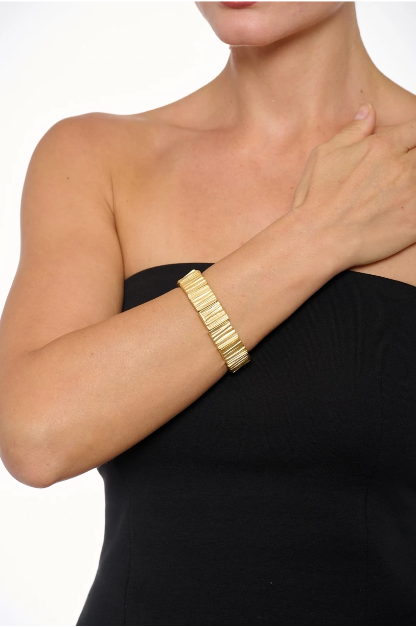 Kiraz Gold Plated Elastic Bracelet